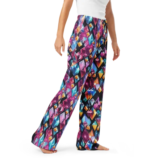 Prismatic Midnight on a Women's Pajama Pants