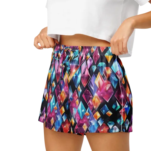 Prismatic Midnight on a Women's Pajama Shorts