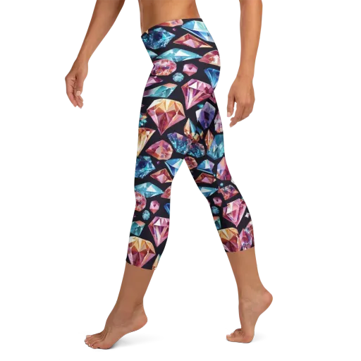 Midnight Carats on a Capri Leggings