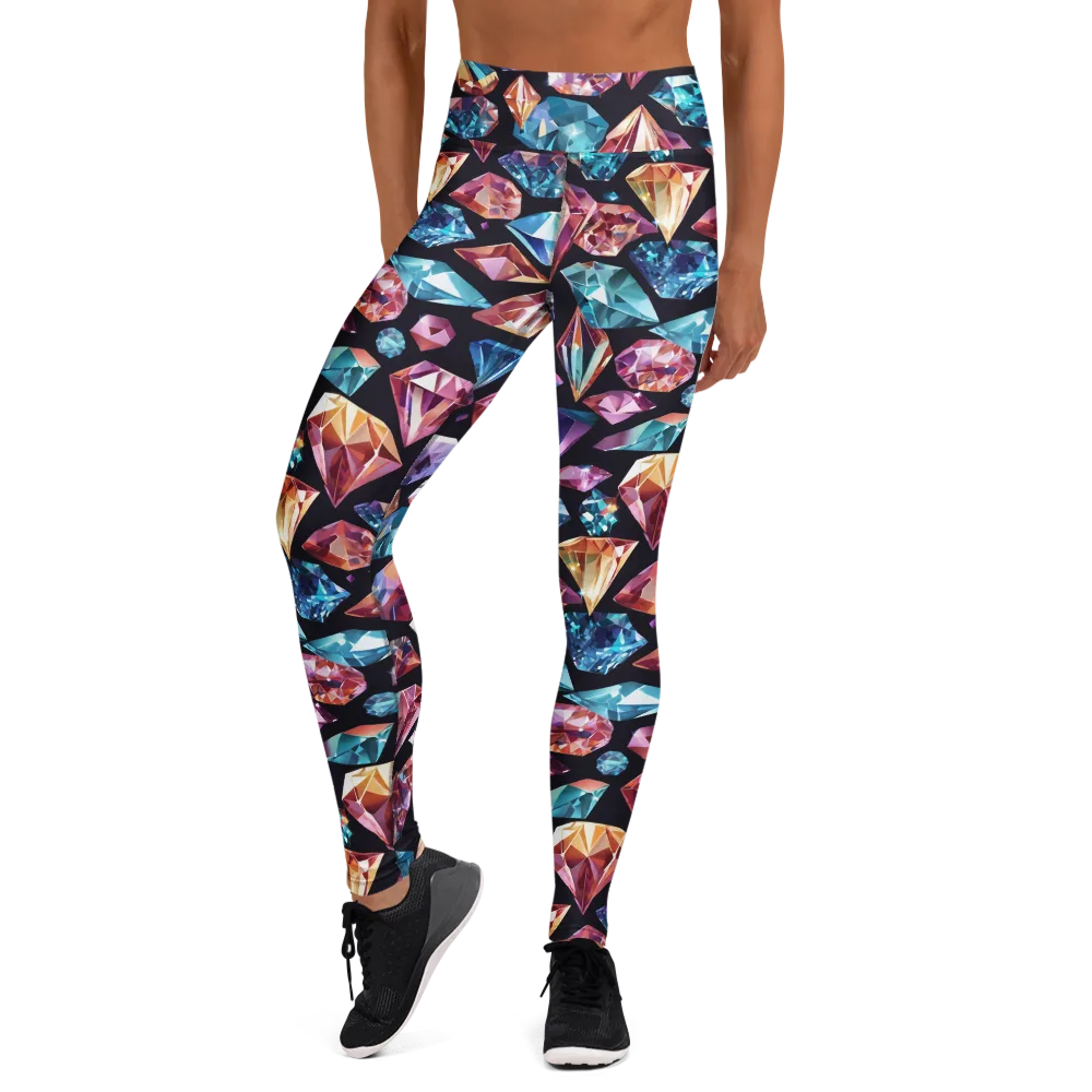 Midnight Carats on Yoga Leggings — Front