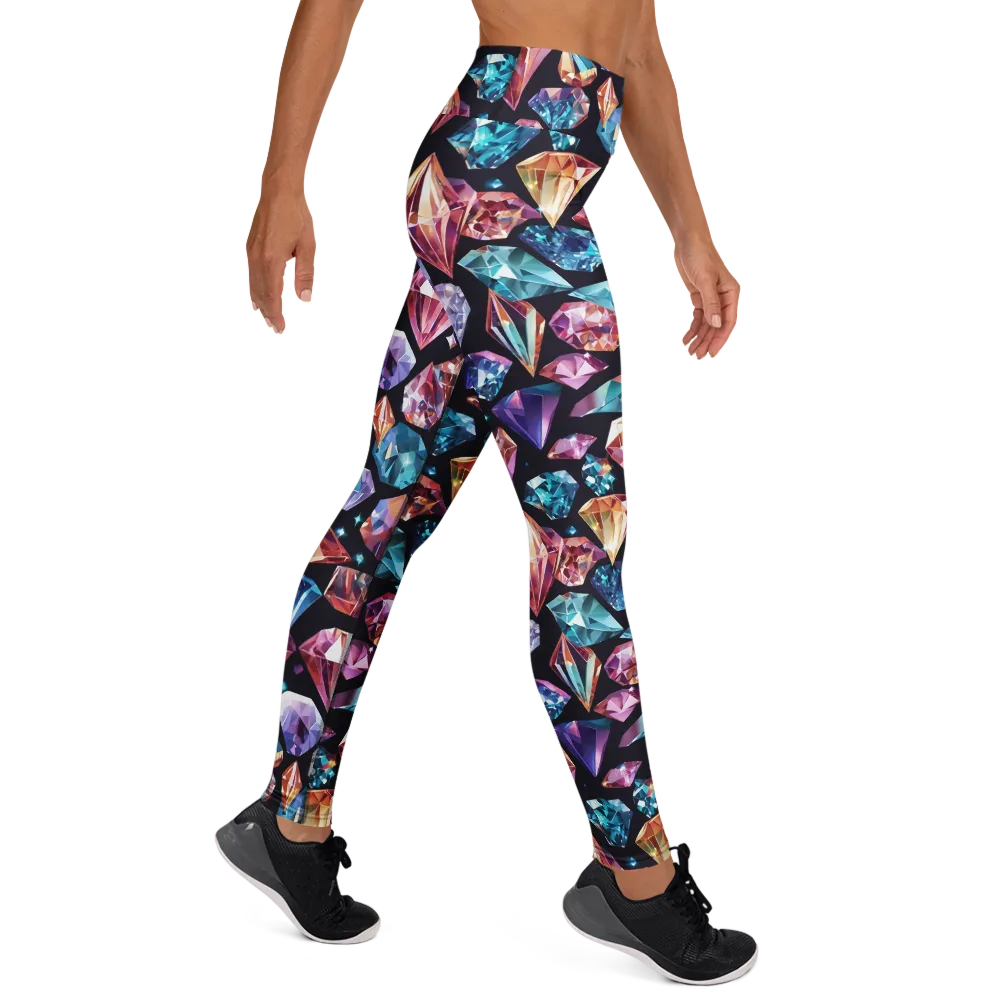 Midnight Carats on Yoga Leggings — Right