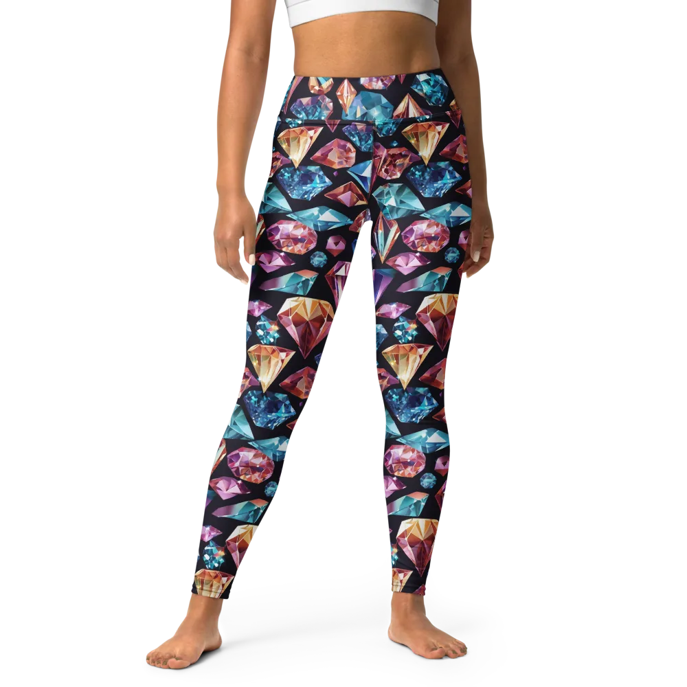 Midnight Carats on Yoga Leggings — Front