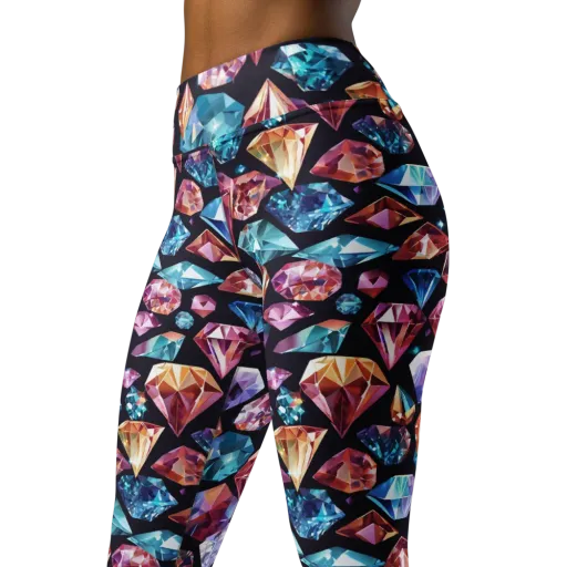 Midnight Carats on a Yoga Leggings