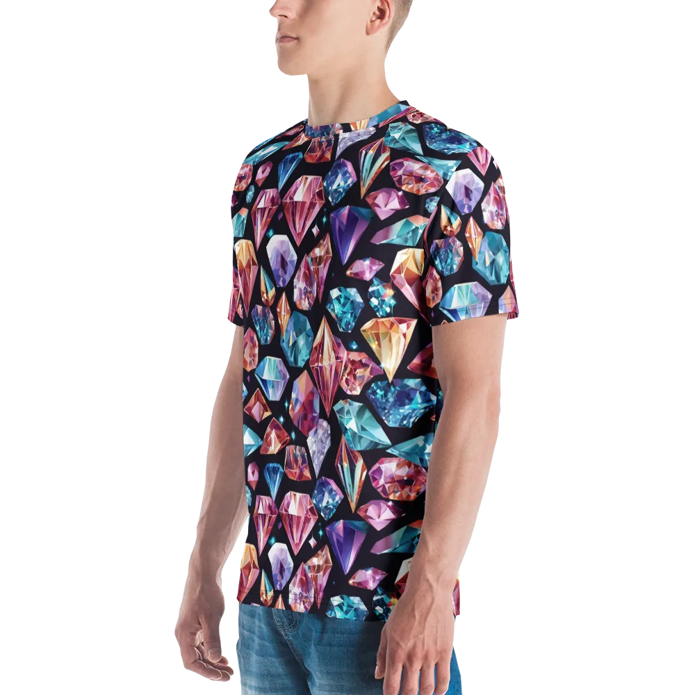 Midnight Carats on Men's Crew Neck T-Shirt — Left