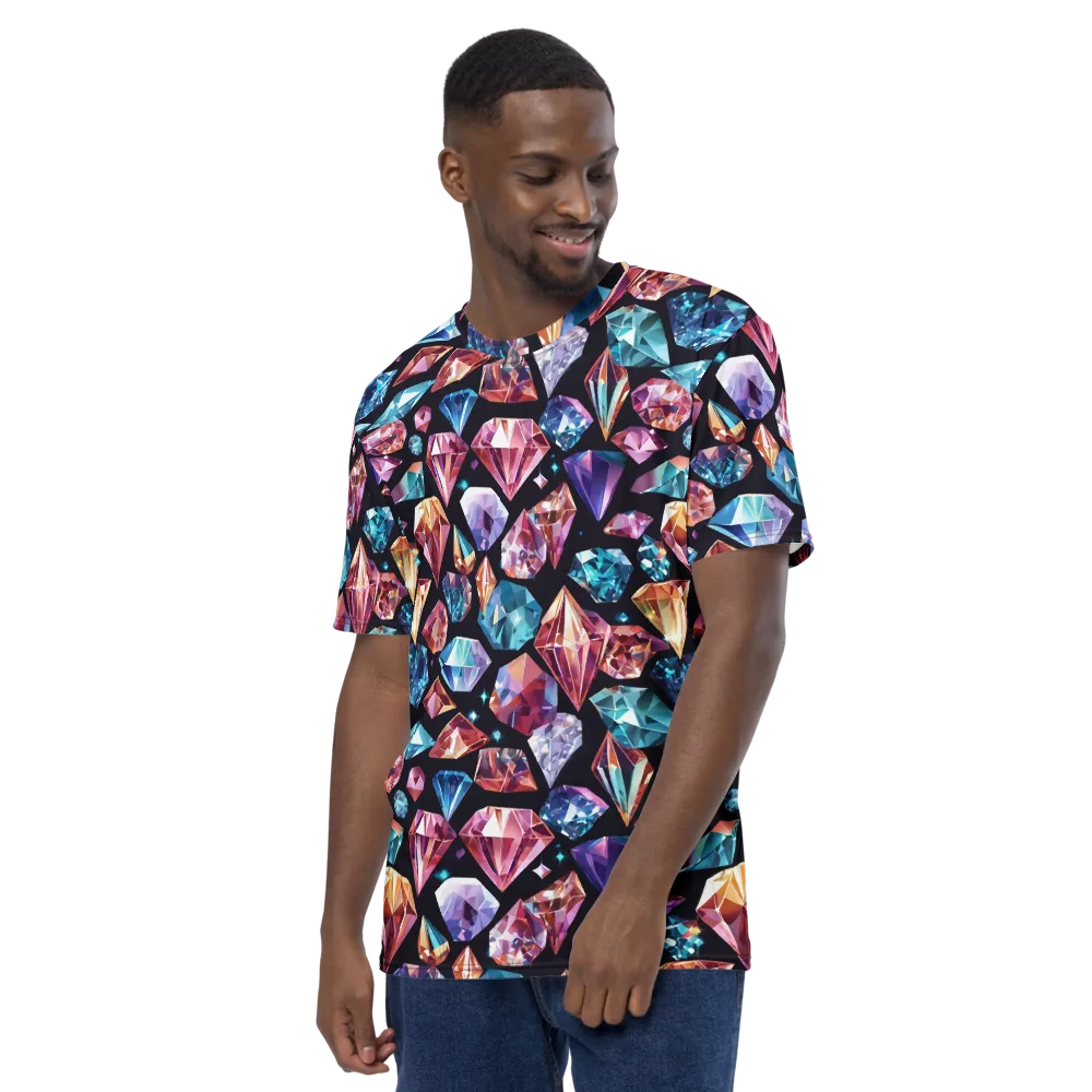 Midnight Carats on Men's Crew Neck T-Shirt — Left
