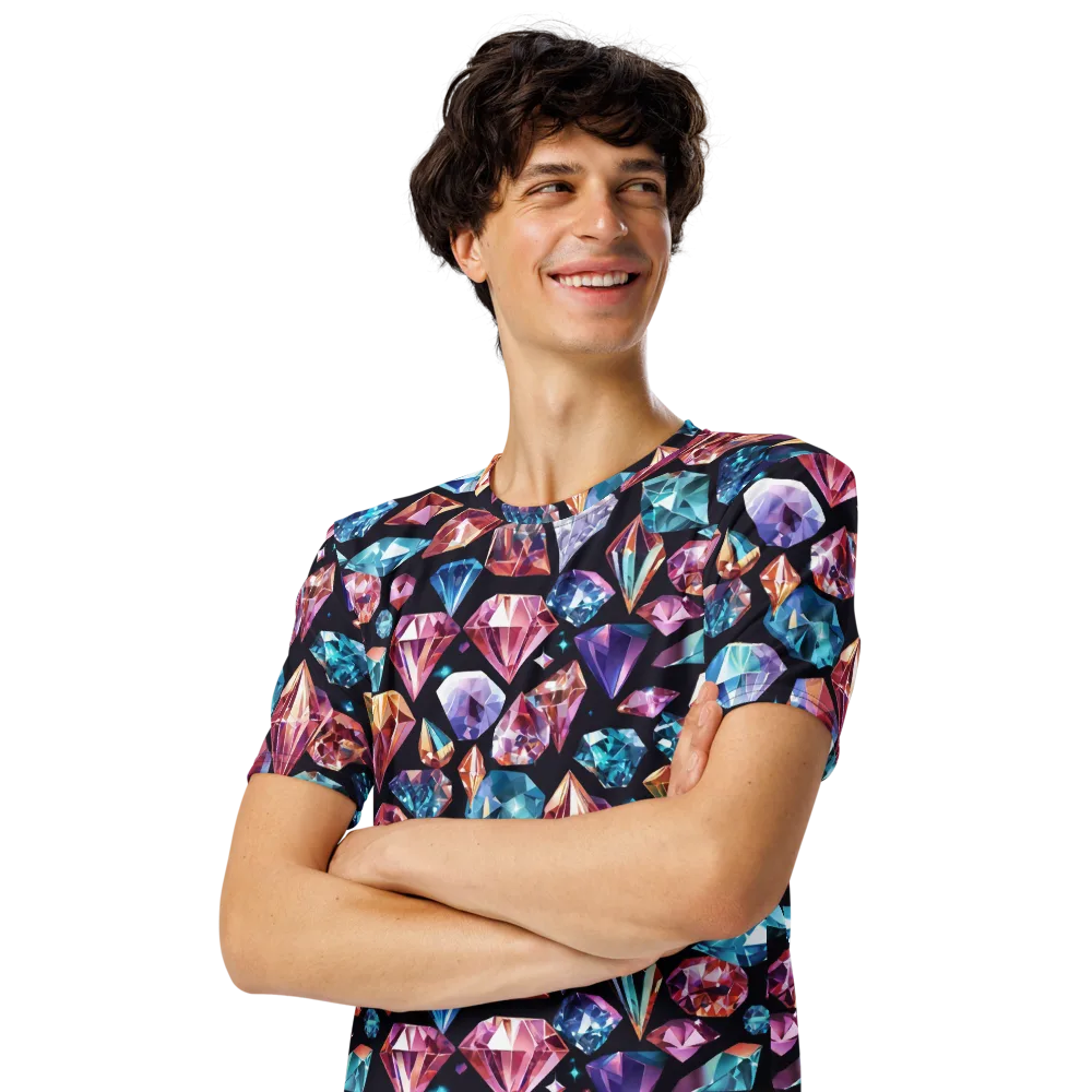 Midnight Carats on Men's Crew Neck T-Shirt — Left Front