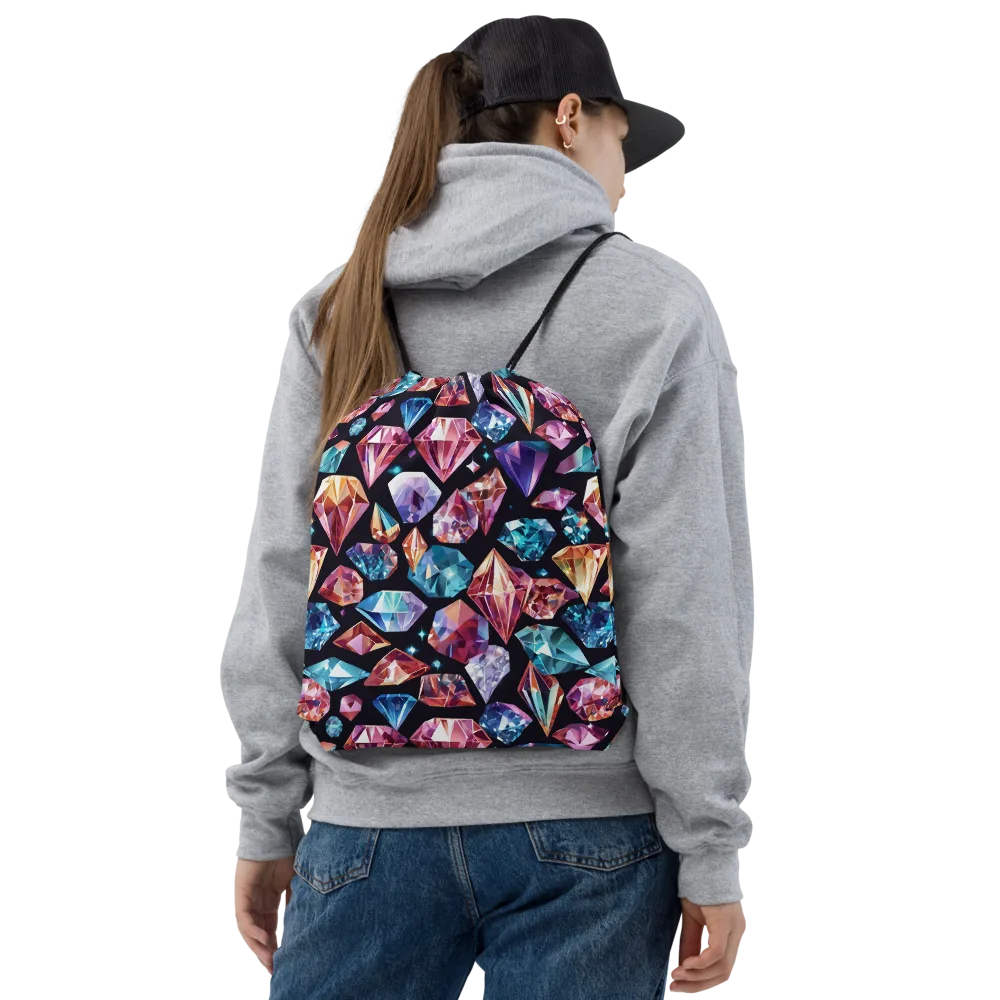Midnight Carats on Drawstring Bag — Front
