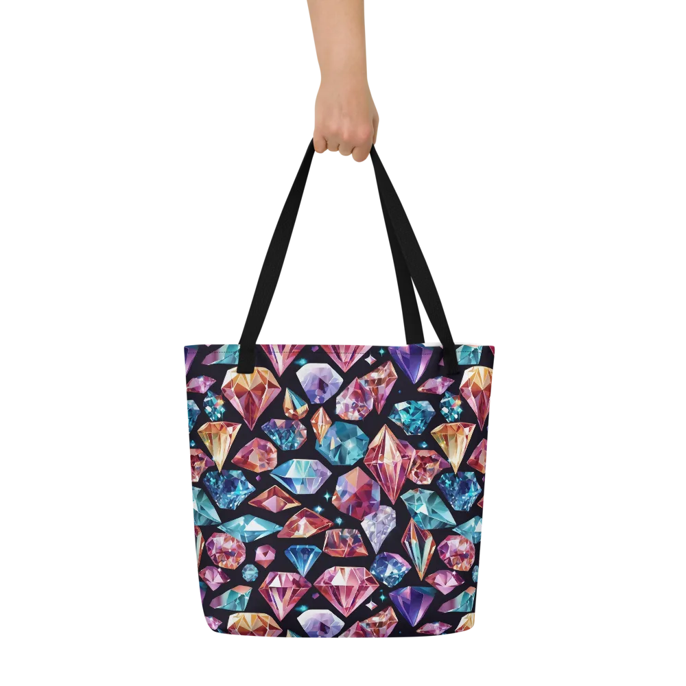 Midnight Carats on Large Tote Bag W/ Pocket — Front