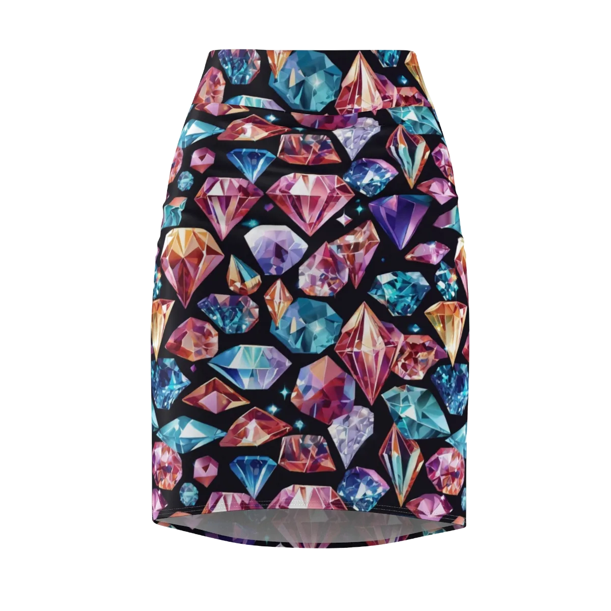 Midnight Carats on Pencil Skirt — Front
