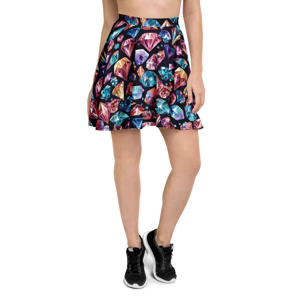 Midnight Carats on Skater Skirt — Front