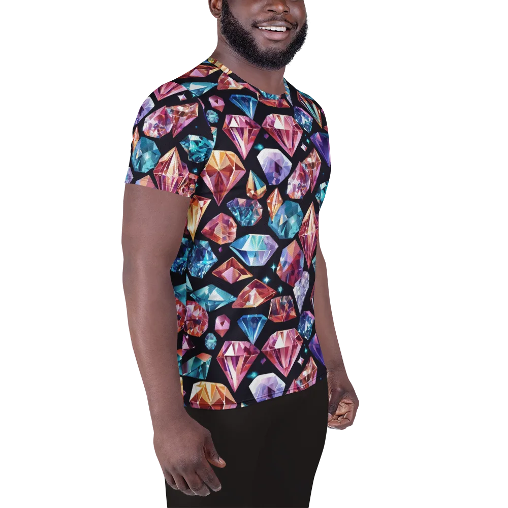 Midnight Carats on Men's Athletic T-Shirt — Right