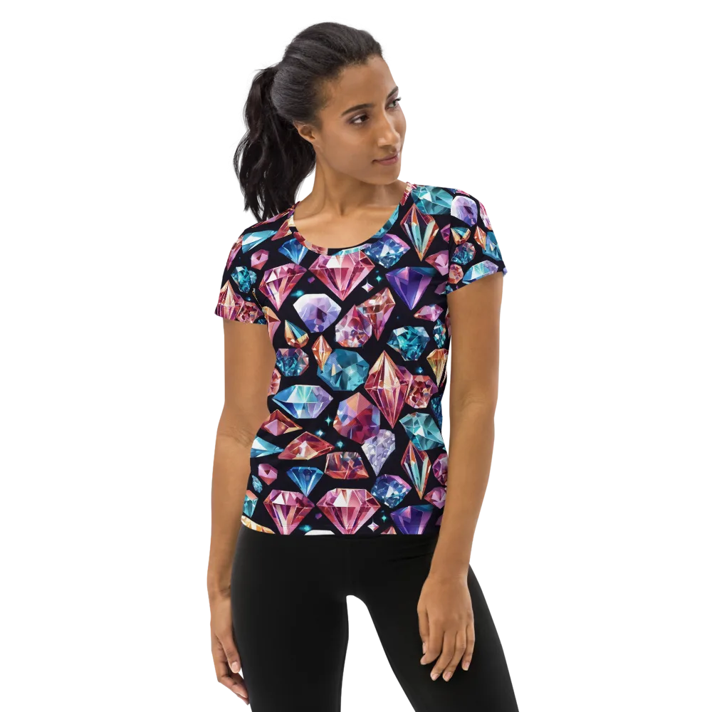 Midnight Carats on Women's Athletic T-Shirt — Front