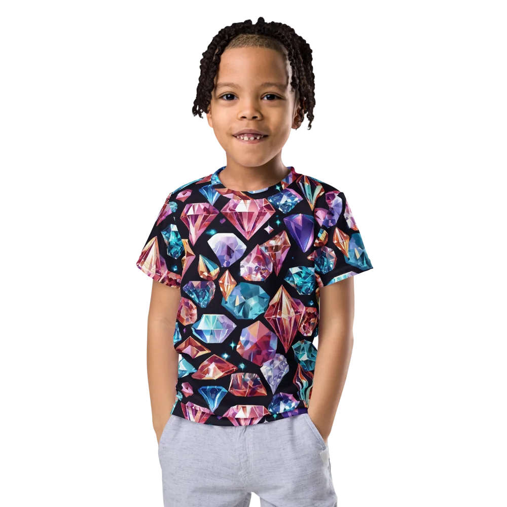 Midnight Carats on Kids Crew Neck T-Shirt — Front