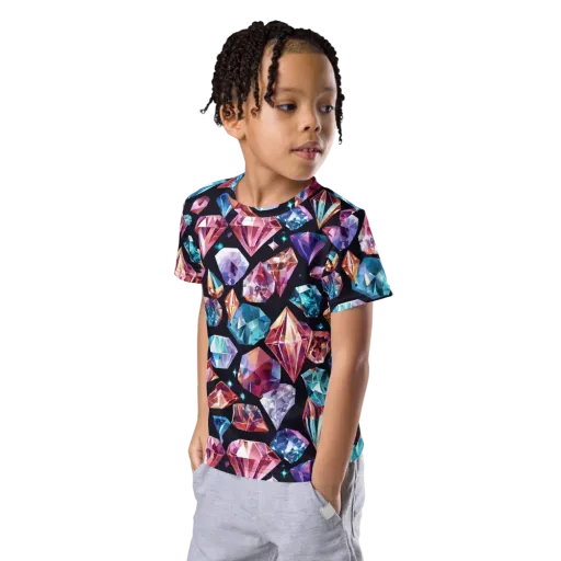 Midnight Carats on a Kids Crew Neck T-Shirt