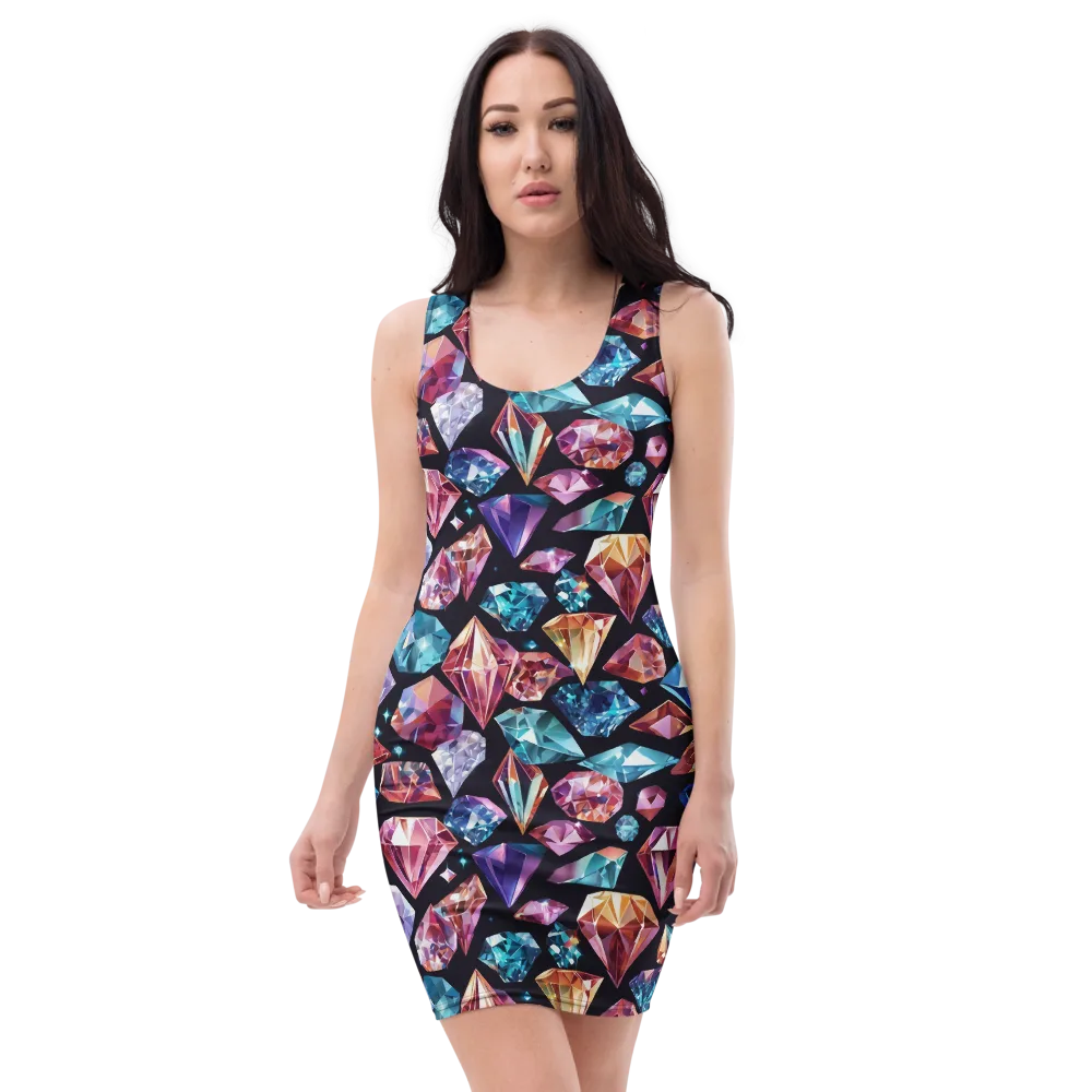 Midnight Carats on Bodycon Dress — Front