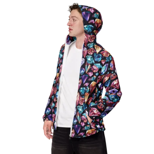 Midnight Carats on a Men's Windbreaker