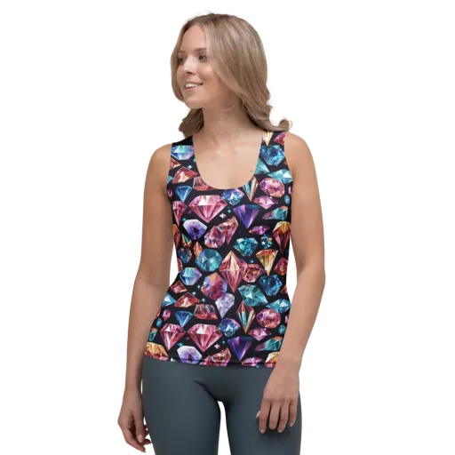 Midnight Carats on a Women's Tank Top