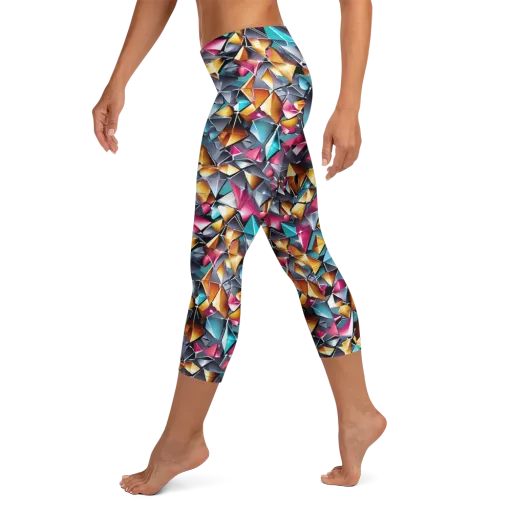 Neon Facet on a Capri Leggings