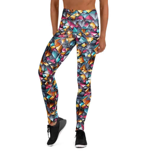 Neon Facet on a Yoga Leggings