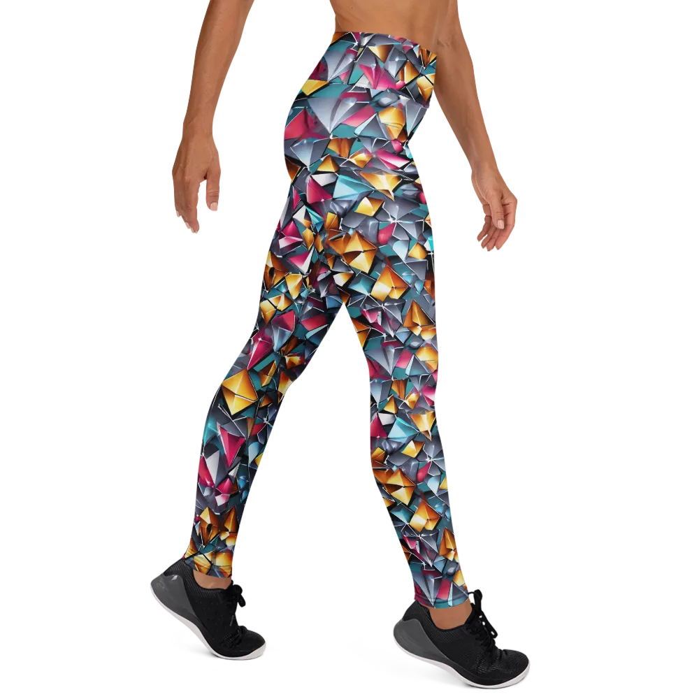 Neon Facet on Yoga Leggings — Right