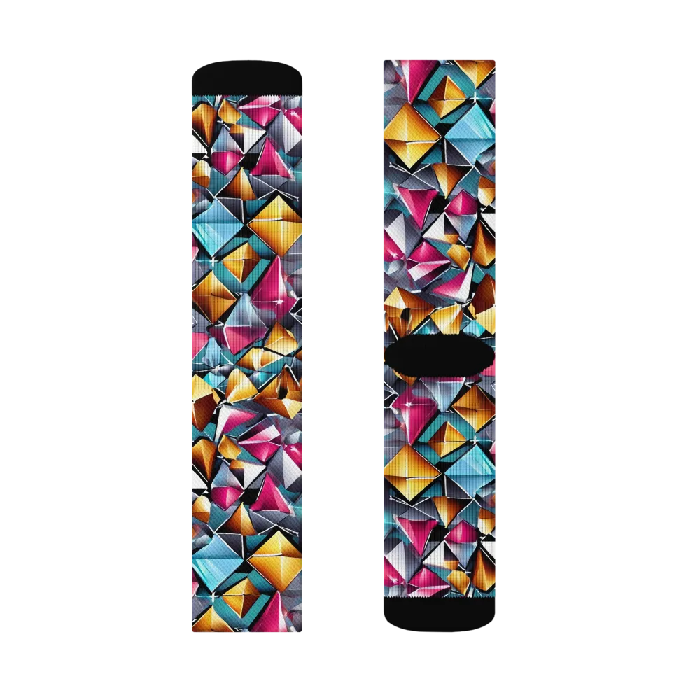 Neon Facet on Socks — Right Sock