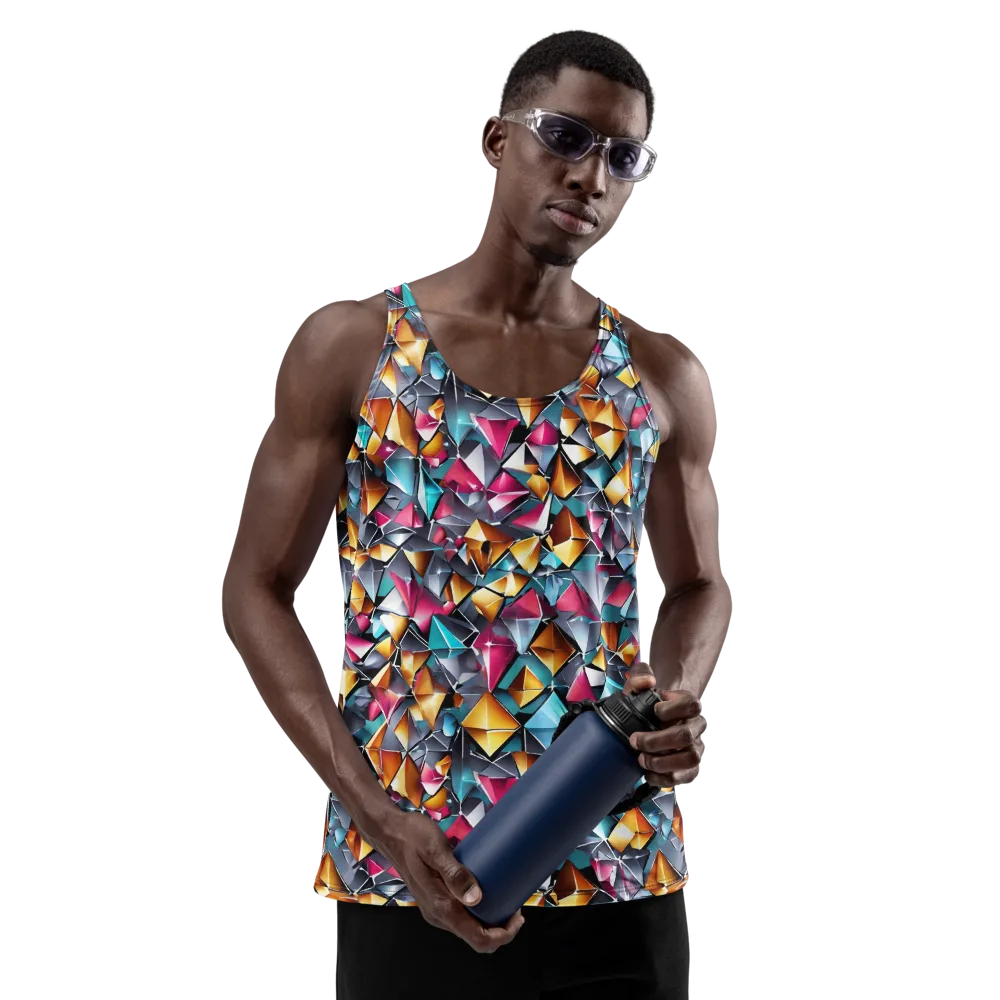 Neon Facet on Men's Tank Top — Front