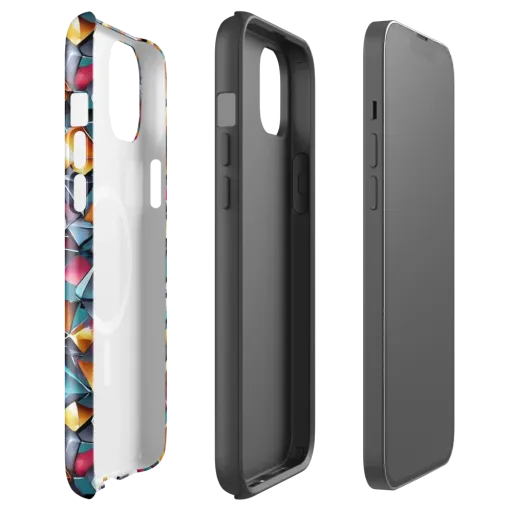 Neon Facet on a MagSafe Tough Case for iPhone®