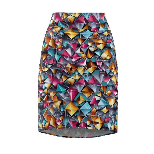 Neon Facet on a Pencil Skirt