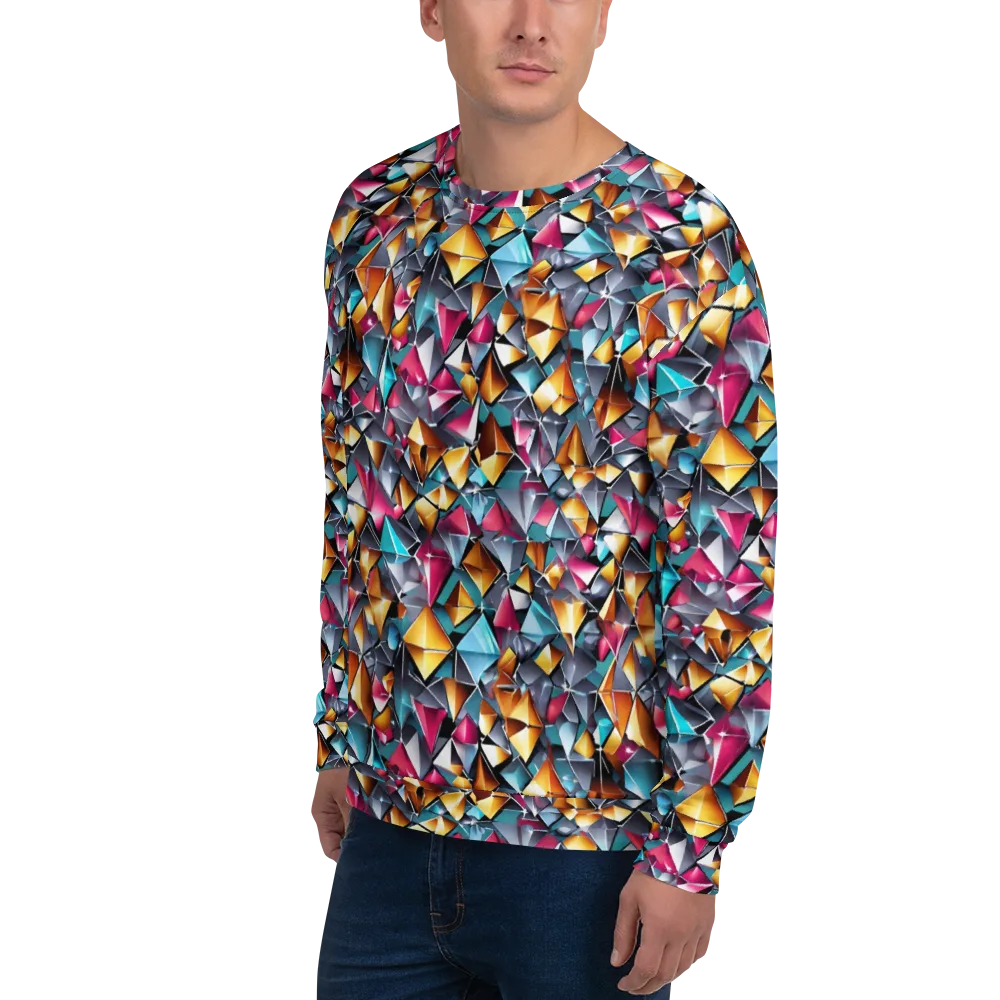 Neon Facet on Sweatshirt — Left Front