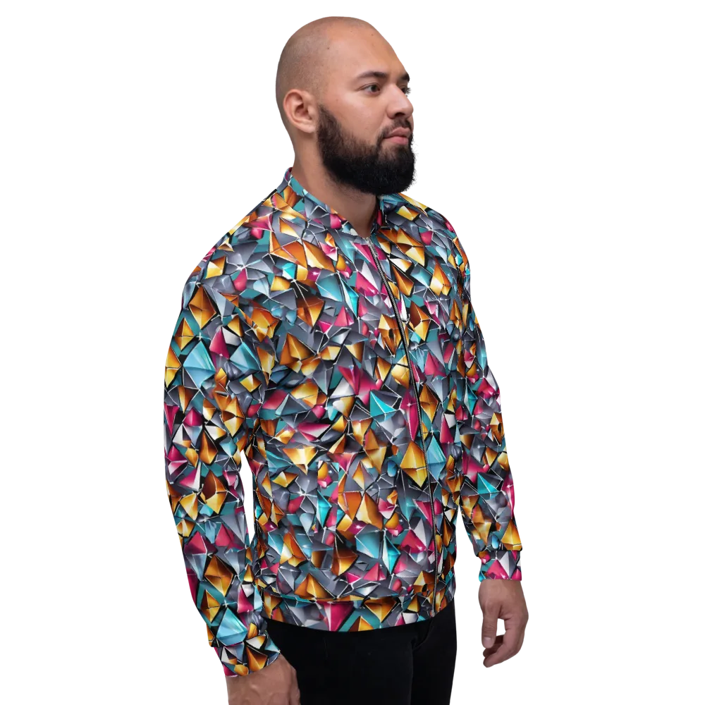 Neon Facet on Bomber Jacket — Right