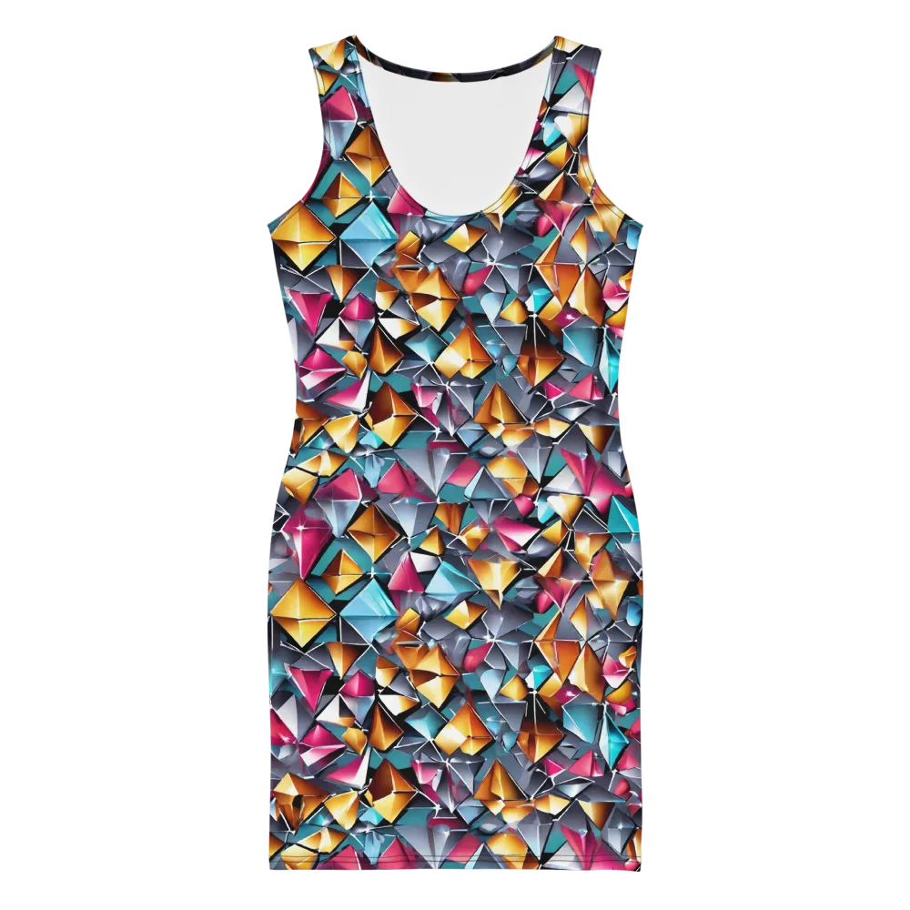 Neon Facet on Bodycon Dress — Front