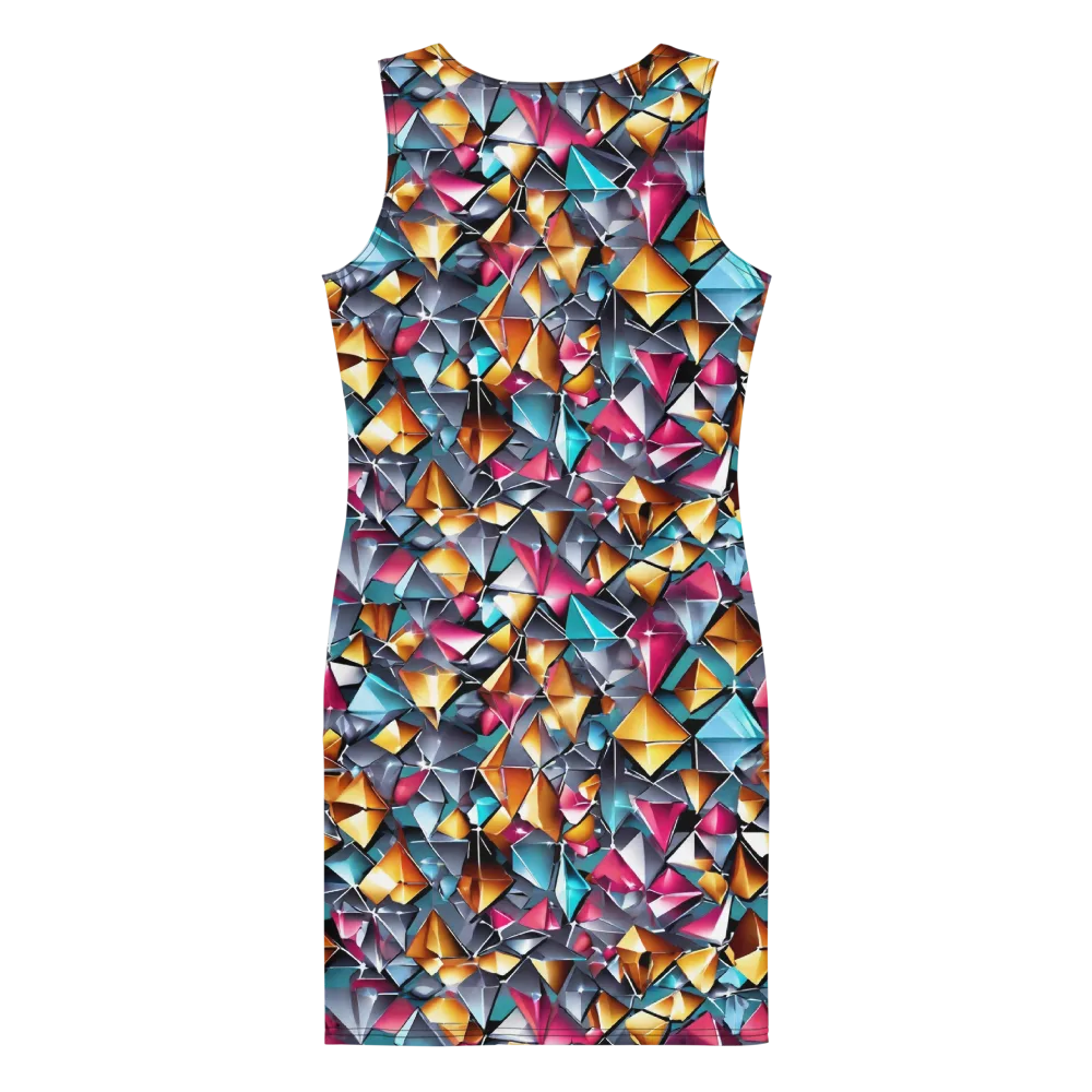 Neon Facet on Bodycon Dress — Back