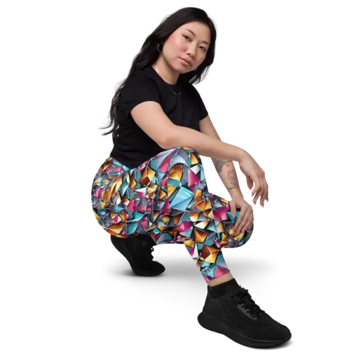 Neon Facet on a Leggings with Pockets