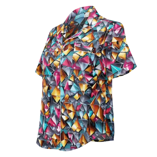 Neon Facet on a Women's Short Sleeve Pajama Top