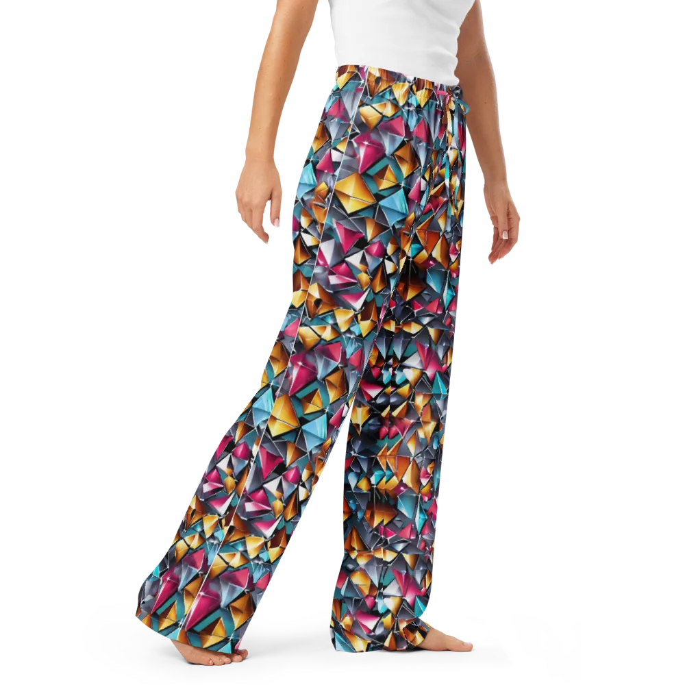 Neon Facet on Women's Pajama Pants — Right Front