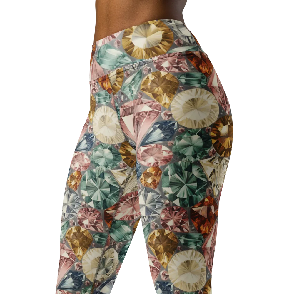 Prismatic Cache on Yoga Leggings — Left Front