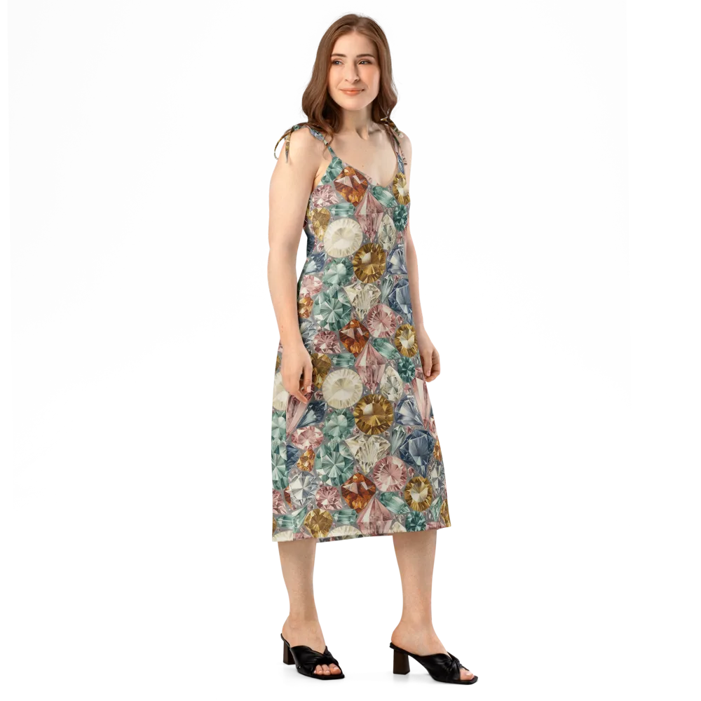 Prismatic Cache on Slip Dress — Right Front