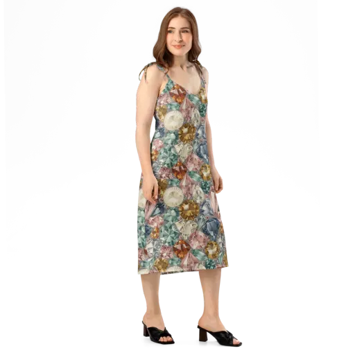 Prismatic Cache on a Slip Dress