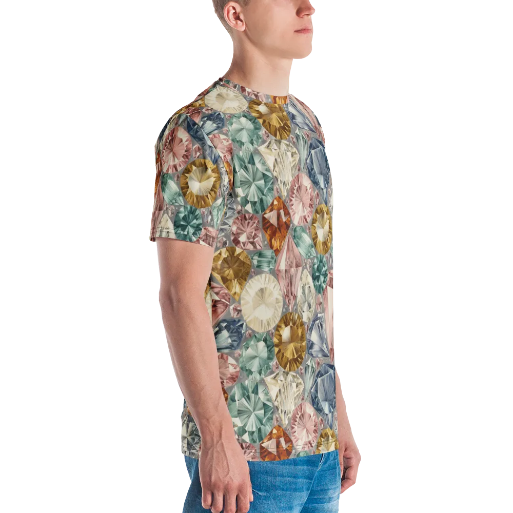 Prismatic Cache on Men's Crew Neck T-Shirt — Right