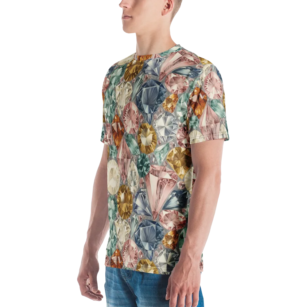 Prismatic Cache on Men's Crew Neck T-Shirt — Left
