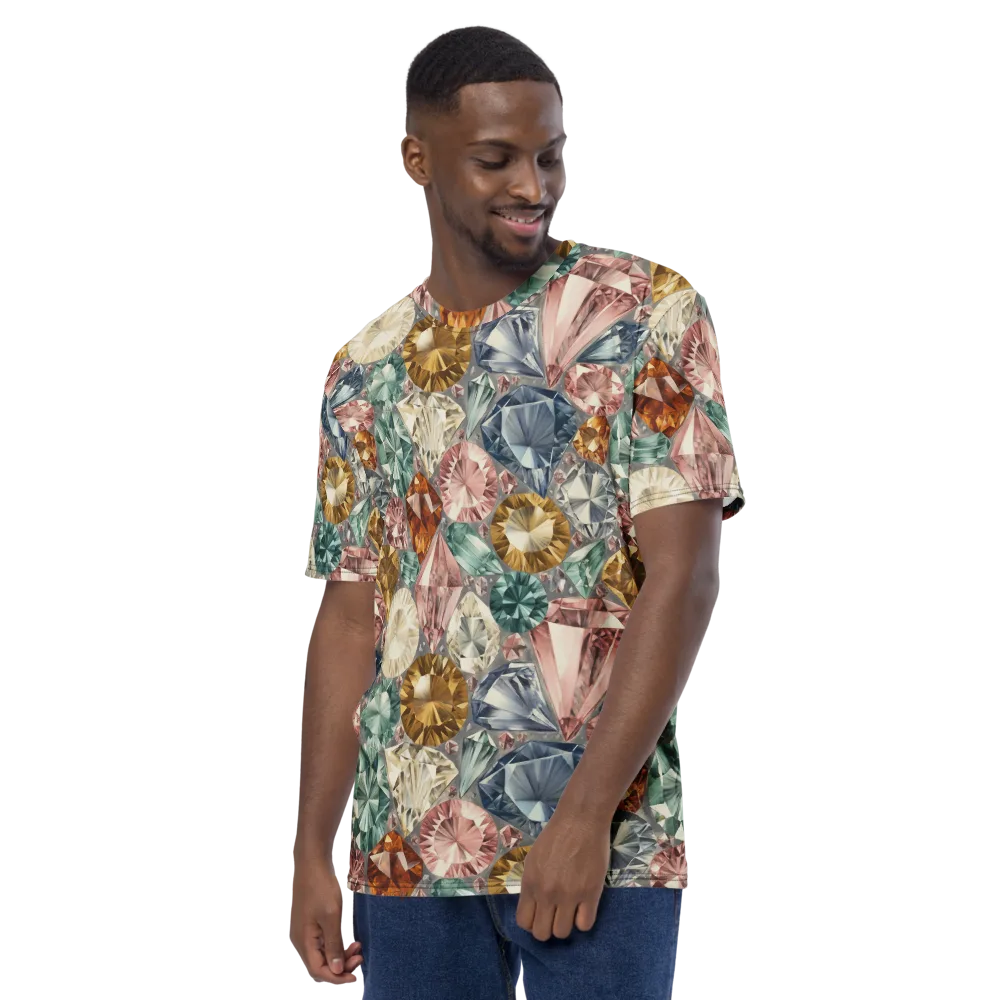 Prismatic Cache on Men's Crew Neck T-Shirt — Left