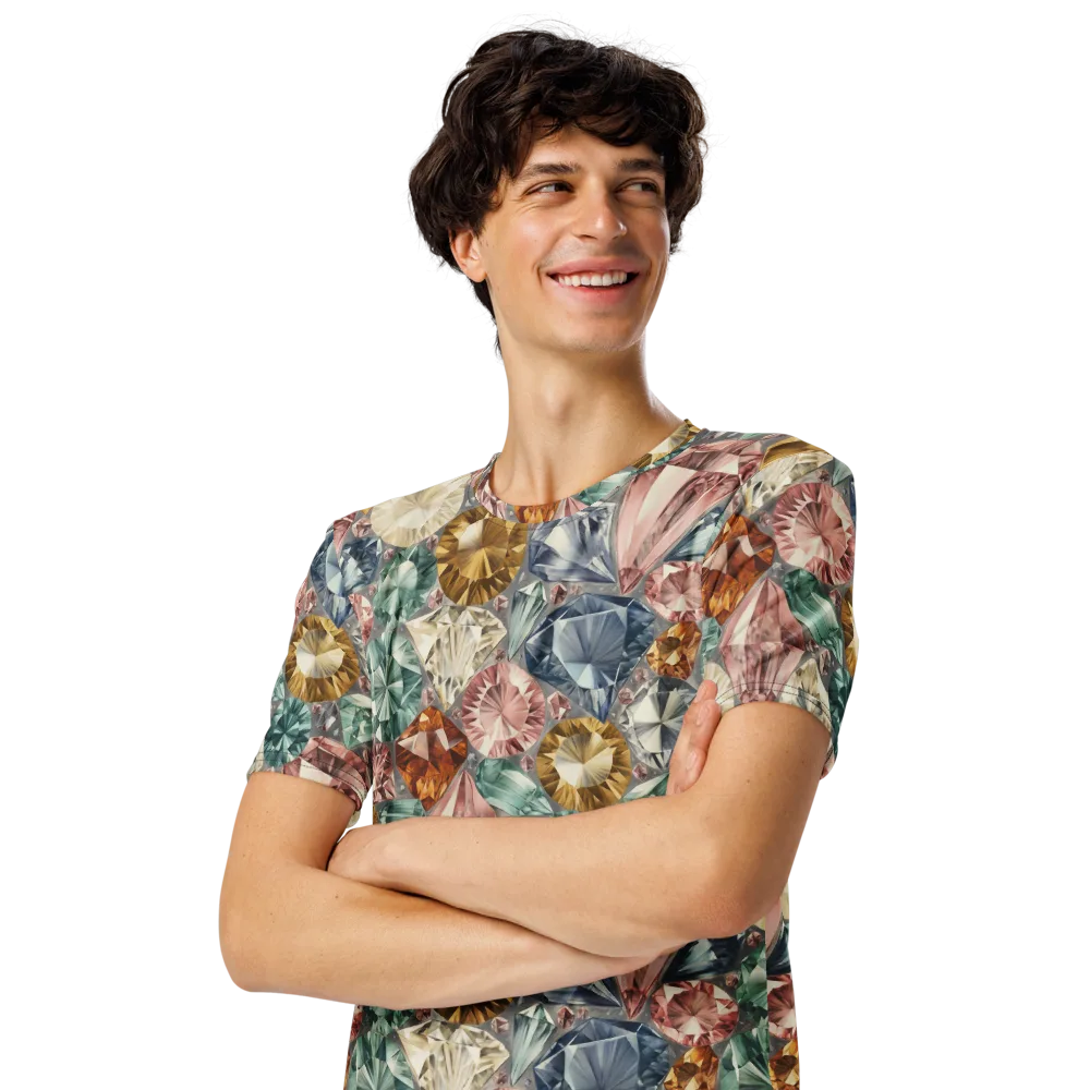 Prismatic Cache on Men's Crew Neck T-Shirt — Left Front