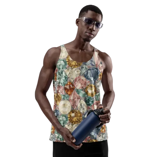 Prismatic Cache on a Men's Tank Top