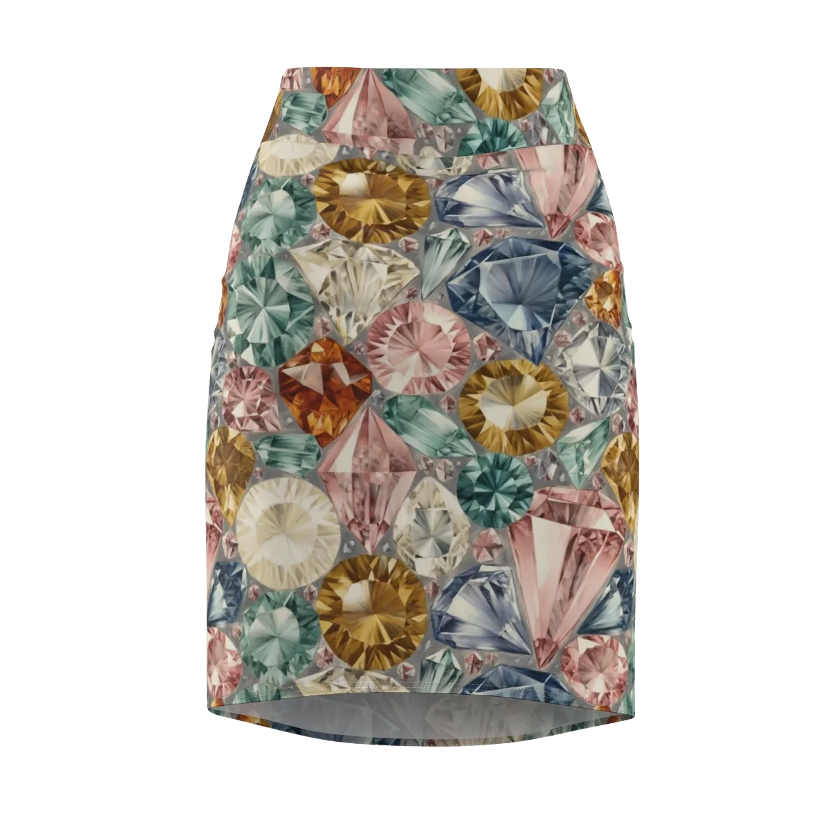 Prismatic Cache on Pencil Skirt — Front