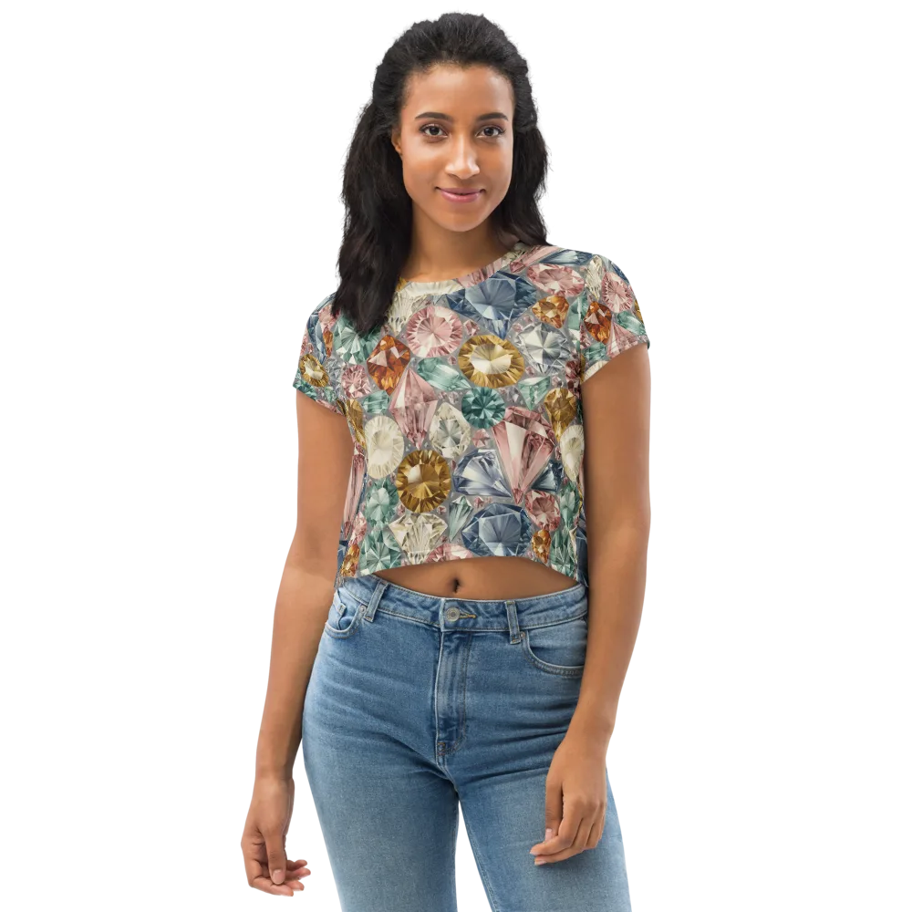 Prismatic Cache on Crop Tee — Front