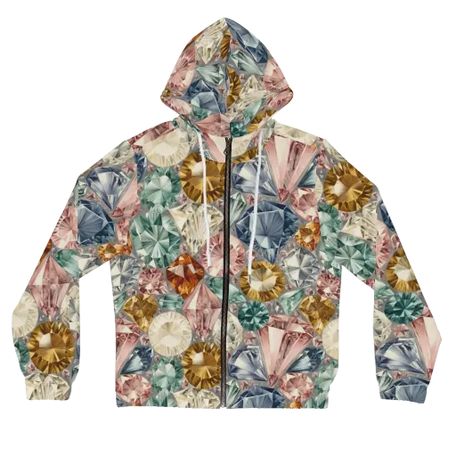 Prismatic Cache on a Women's Full-Zip Hoodie