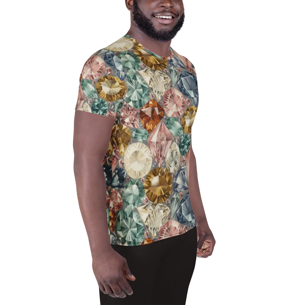 Prismatic Cache on Men's Athletic T-Shirt — Right