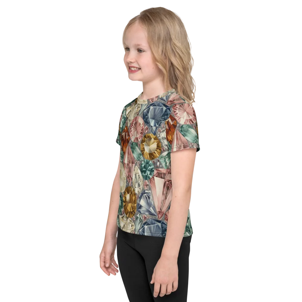 Prismatic Cache on Kids Crew Neck T-Shirt — Left