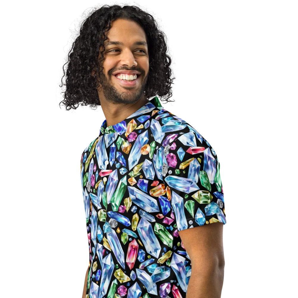 Prism Quarry on Men's Slim Fit Polo Shirt — Left Front