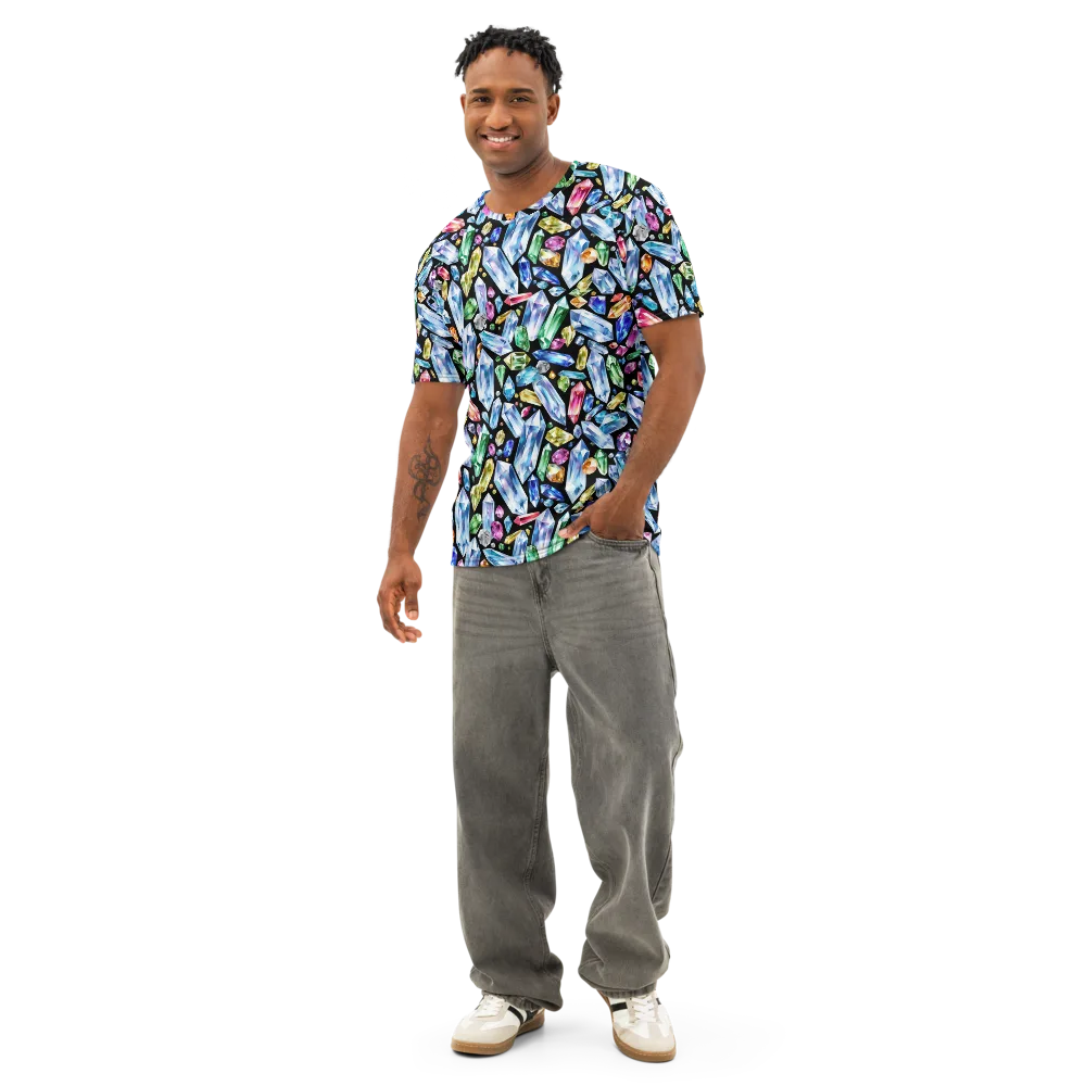 Prism Quarry on Men's Cotton Crew Neck T-Shirt — Front